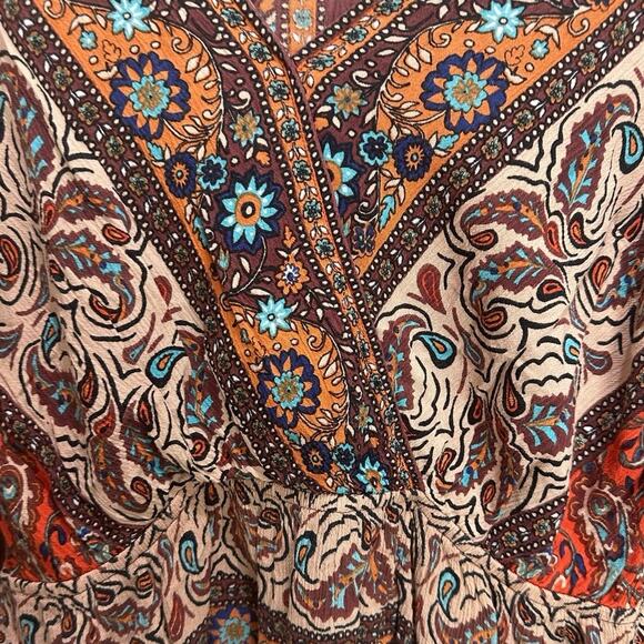 Free People Top Rosalie Wrap Paisley Boho Women’s Size Medium - Picture 7 of 7